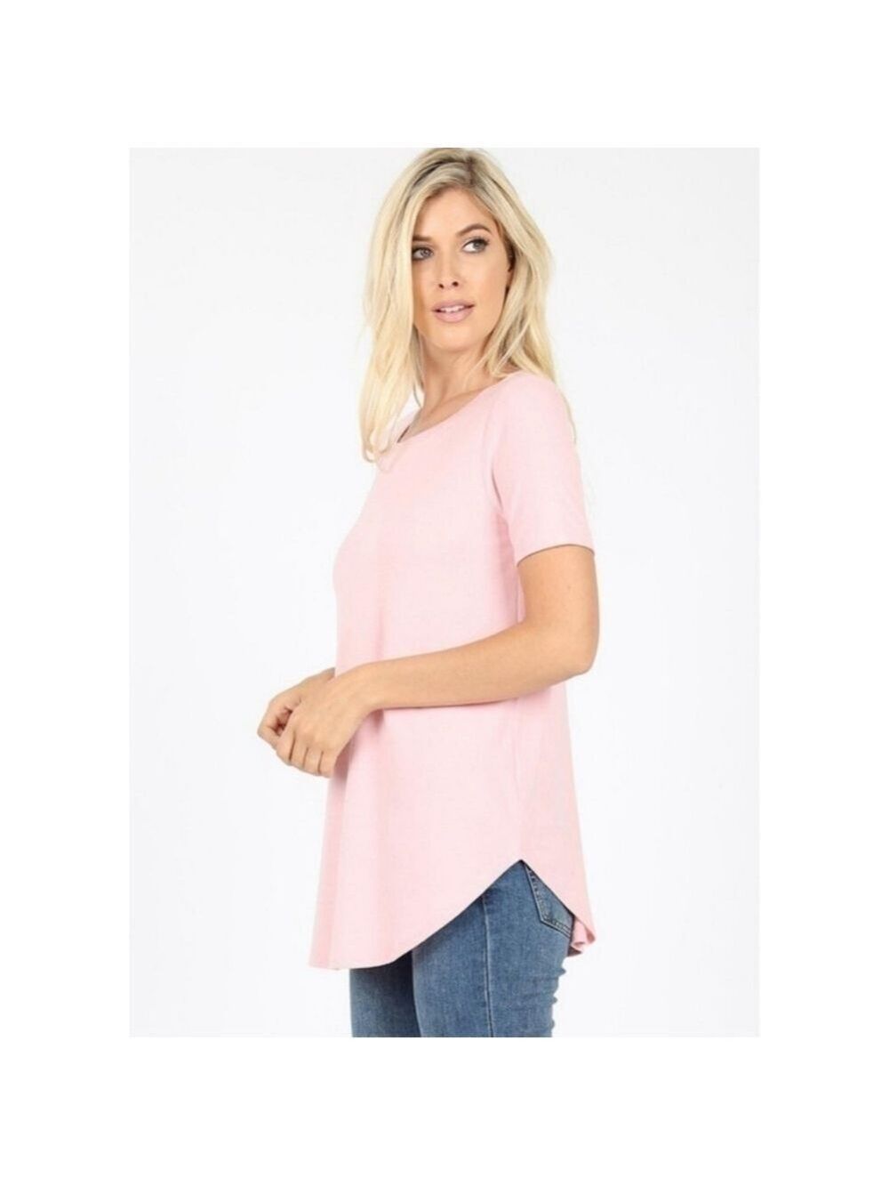ZENANA Short Sleeve Pink color Top Size 3XL NWT